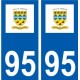 94 Créteil logotipo de la calcomanía de la placa etiqueta de registro de la ciudad