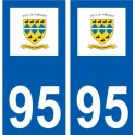 95 Ableiges logo autocollant sticker plaque immatriculation ville