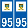 94 Créteil logotipo de la calcomanía de la placa etiqueta de registro de la ciudad