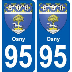 95 Ableiges blason autocollant plaque stickers ville