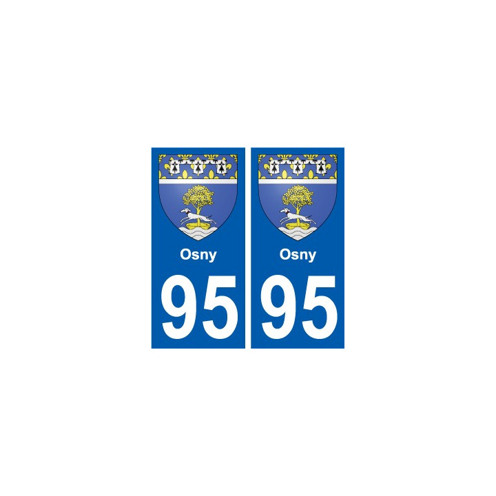95 Viarmes coat of arms sticker plate stickers city