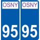 95 Ableiges logo autocollant sticker plaque immatriculation ville