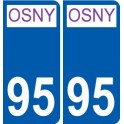 94 Créteil logotipo de la calcomanía de la placa etiqueta de registro de la ciudad