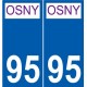 95 Ableiges logo autocollant sticker plaque immatriculation ville