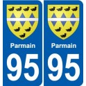 95 Ableiges blason autocollant plaque stickers ville