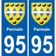 95 Ableiges blason autocollant plaque stickers ville