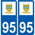 95 Ableiges logo autocollant sticker plaque immatriculation ville