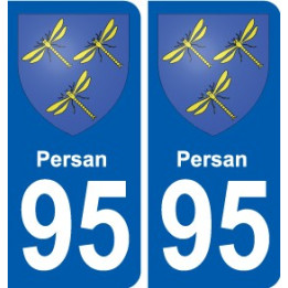 95 Viarmes escudo de armas de la etiqueta engomada de la placa de pegatinas de la ciudad