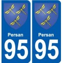 95 Ableiges blason autocollant plaque stickers ville