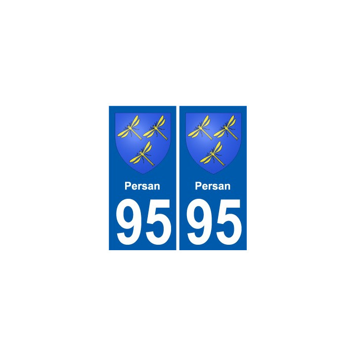 95 Viarmes escudo de armas de la etiqueta engomada de la placa de pegatinas de la ciudad