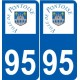 95 Ableiges logo autocollant sticker plaque immatriculation ville