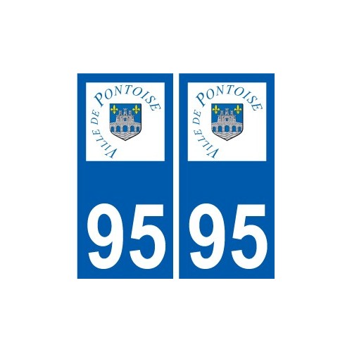95 Ableiges logo autocollant sticker plaque immatriculation ville