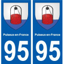 95 Viarmes coat of arms sticker plate stickers city