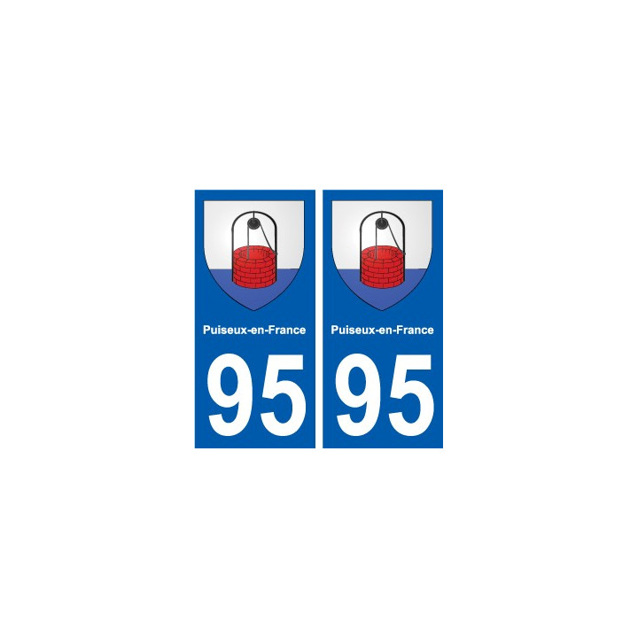 95 Viarmes coat of arms sticker plate stickers city