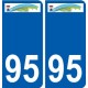 94 Créteil logotipo de la calcomanía de la placa etiqueta de registro de la ciudad