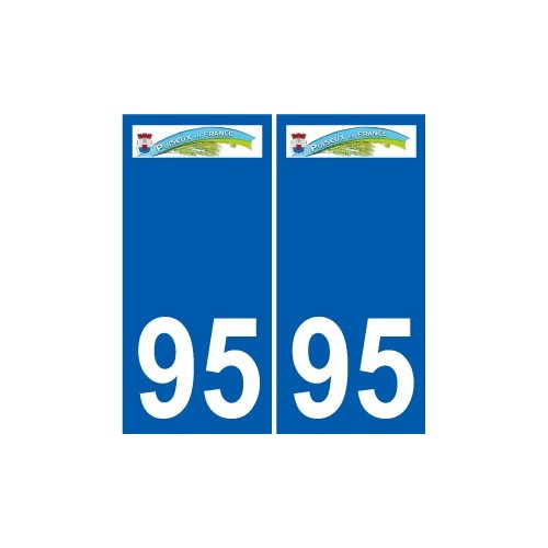 95 Ableiges logo autocollant sticker plaque immatriculation ville