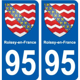 95 Viarmes escudo de armas de la etiqueta engomada de la placa de pegatinas de la ciudad