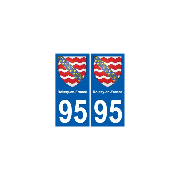 95 Viarmes coat of arms sticker plate stickers city