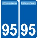 95 Argenteuil logo autocollant sticker plaque immatriculation ville