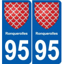 95 Viarmes wappen aufkleber typenschild aufkleber stadt