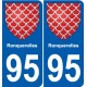 95 Argenteuil blason autocollant plaque stickers ville
