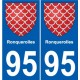 95 Argenteuil blason autocollant plaque stickers ville