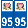94 Créteil logotipo de la calcomanía de la placa etiqueta de registro de la ciudad