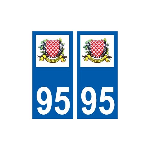 94 Créteil logotipo de la calcomanía de la placa etiqueta de registro de la ciudad