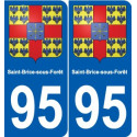 95 Viarmes wappen aufkleber typenschild aufkleber stadt
