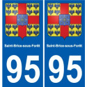 95 Viarmes wappen aufkleber typenschild aufkleber stadt
