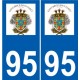 95 Saint-Brice-sous-Forêt logo autocollant sticker plaque immatriculation ville