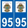 95 Saint-Brice-sous-Forêt logo autocollant sticker plaque immatriculation ville
