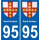 95 Viarmes wappen aufkleber typenschild aufkleber stadt