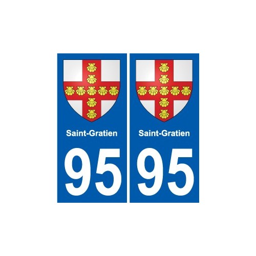 95 Viarmes coat of arms sticker plate stickers city