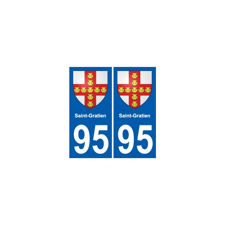 95 Viarmes escudo de armas de la etiqueta engomada de la placa de pegatinas de la ciudad