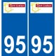 94 Créteil adesivo del logo adesivo piastra di registrazione city
