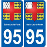 95 Viarmes stemma adesivo piastra adesivi città