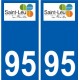 95 Argenteuil logo autocollant sticker plaque immatriculation ville
