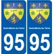 95 Viarmes coat of arms sticker plate stickers city