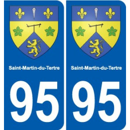 95 Viarmes escudo de armas de la etiqueta engomada de la placa de pegatinas de la ciudad