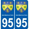 95 Viarmes coat of arms sticker plate stickers city