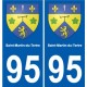 95 Argenteuil blason autocollant plaque stickers ville