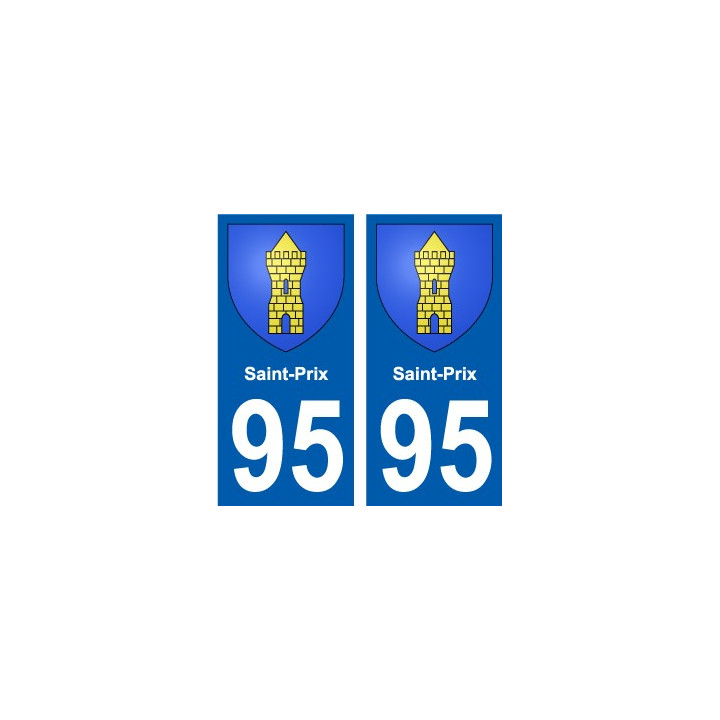 95 Viarmes escudo de armas de la etiqueta engomada de la placa de pegatinas de la ciudad