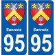 95 Argenteuil blason autocollant plaque stickers ville