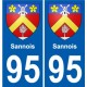 95 Argenteuil blason autocollant plaque stickers ville