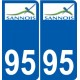 94 Créteil logotipo de la calcomanía de la placa etiqueta de registro de la ciudad