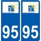95 Argenteuil logo autocollant sticker plaque immatriculation ville