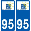 94 Créteil adesivo del logo adesivo piastra di registrazione city