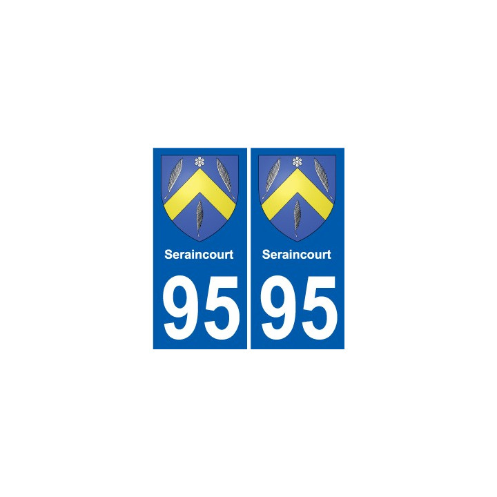 95 Viarmes escudo de armas de la etiqueta engomada de la placa de pegatinas de la ciudad