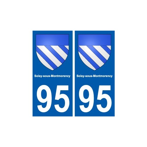 95 Viarmes escudo de armas de la etiqueta engomada de la placa de pegatinas de la ciudad
